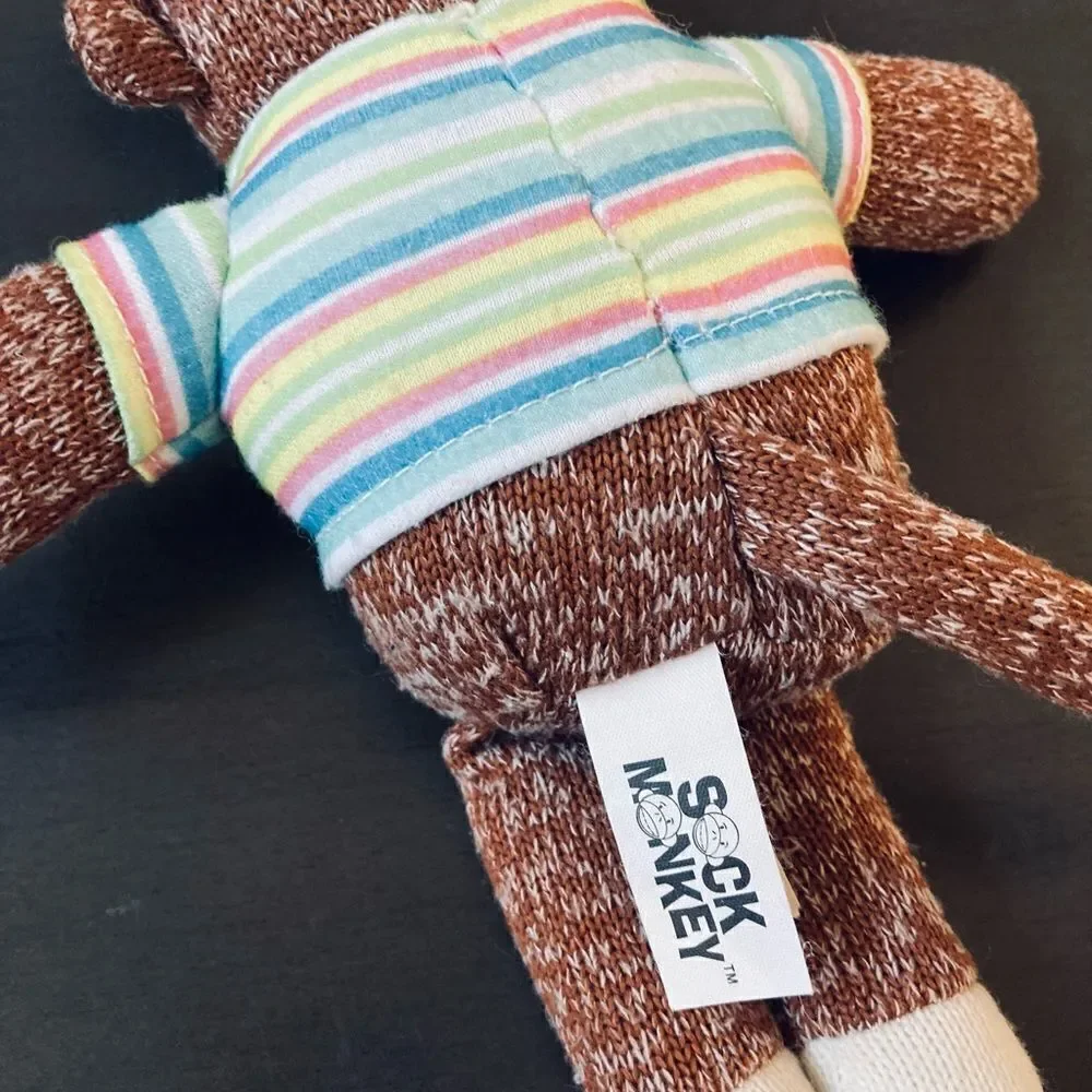 Sock Monkey Easter Plush Stuffed Animal Toy